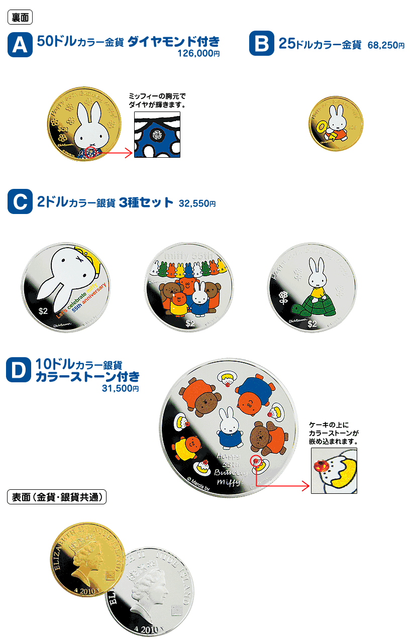 11/24より予約販売開始　ミッフィー55周年記念貨コレクション