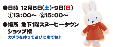 miffy style ミッフィースタイル　12月のお知らせ