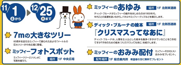 「ミッフィー クリスマス in ららぽーと磐田」イベント情報