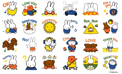 LINE スタンプショップでミッフィーのアニメーションスタンプ販売開始