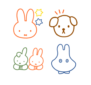 LINE 「ミッフィー シンプル絵文字」リリース