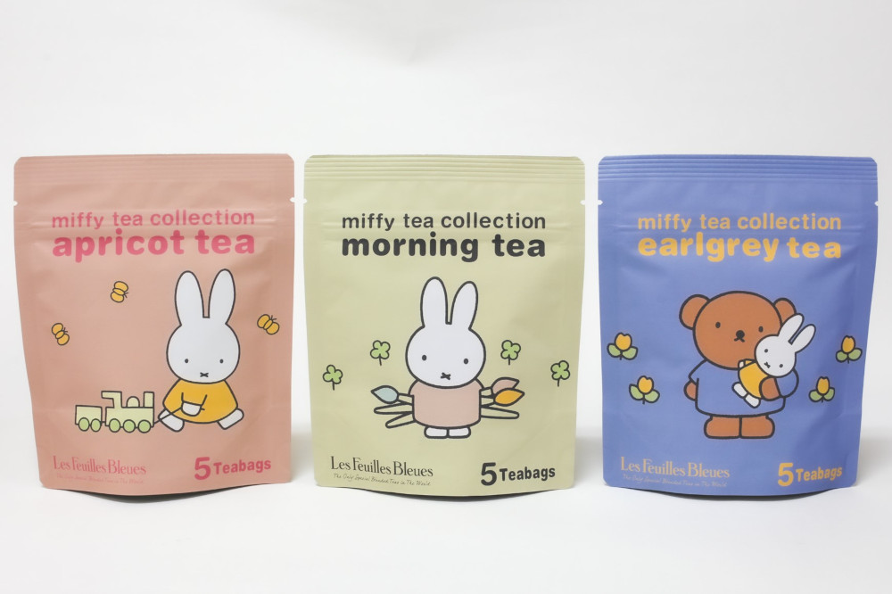 （株）フィーユ・ブルー/miffy tea collection　モーニングティー／アールグレイティー／アプリコットティー　