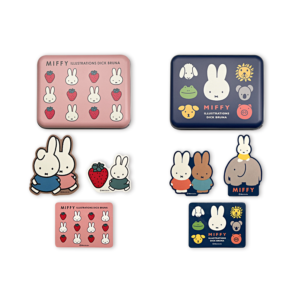 スクエア　ミッフィー　缶入りステッカー