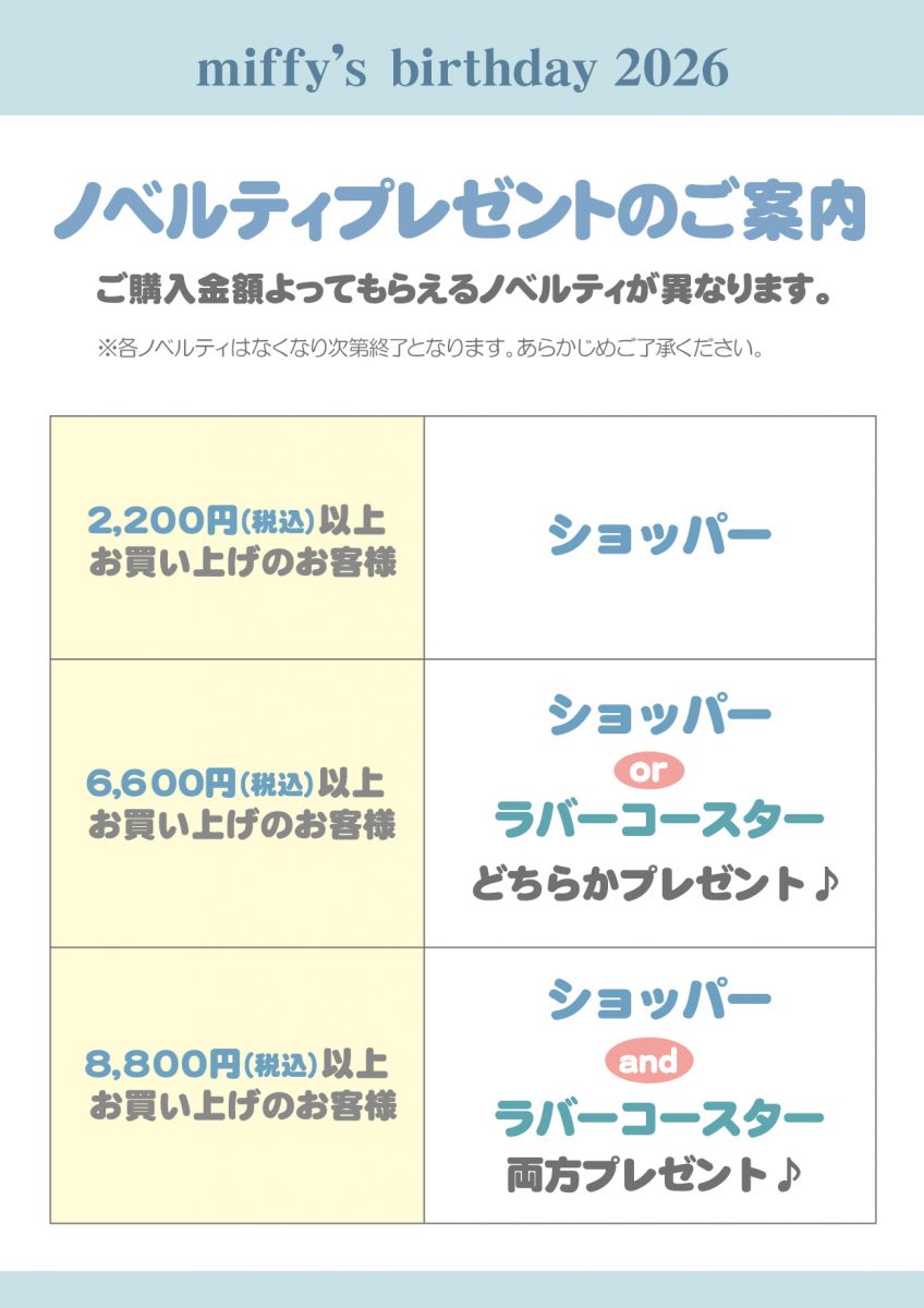 ミッフィースタイル　バースデーフェア 2026