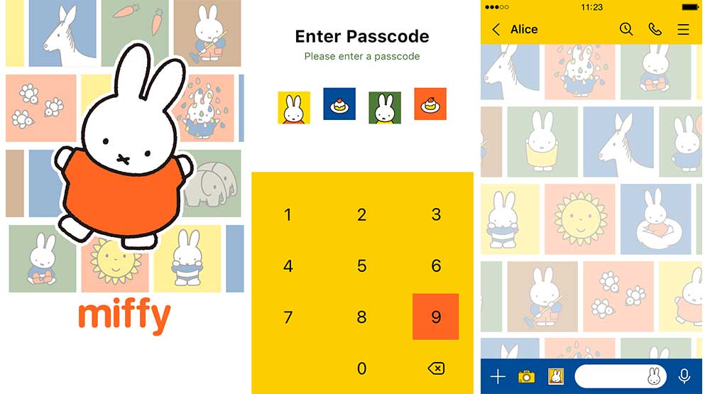 ミッフィー　LINE　着せかえ　カラフル