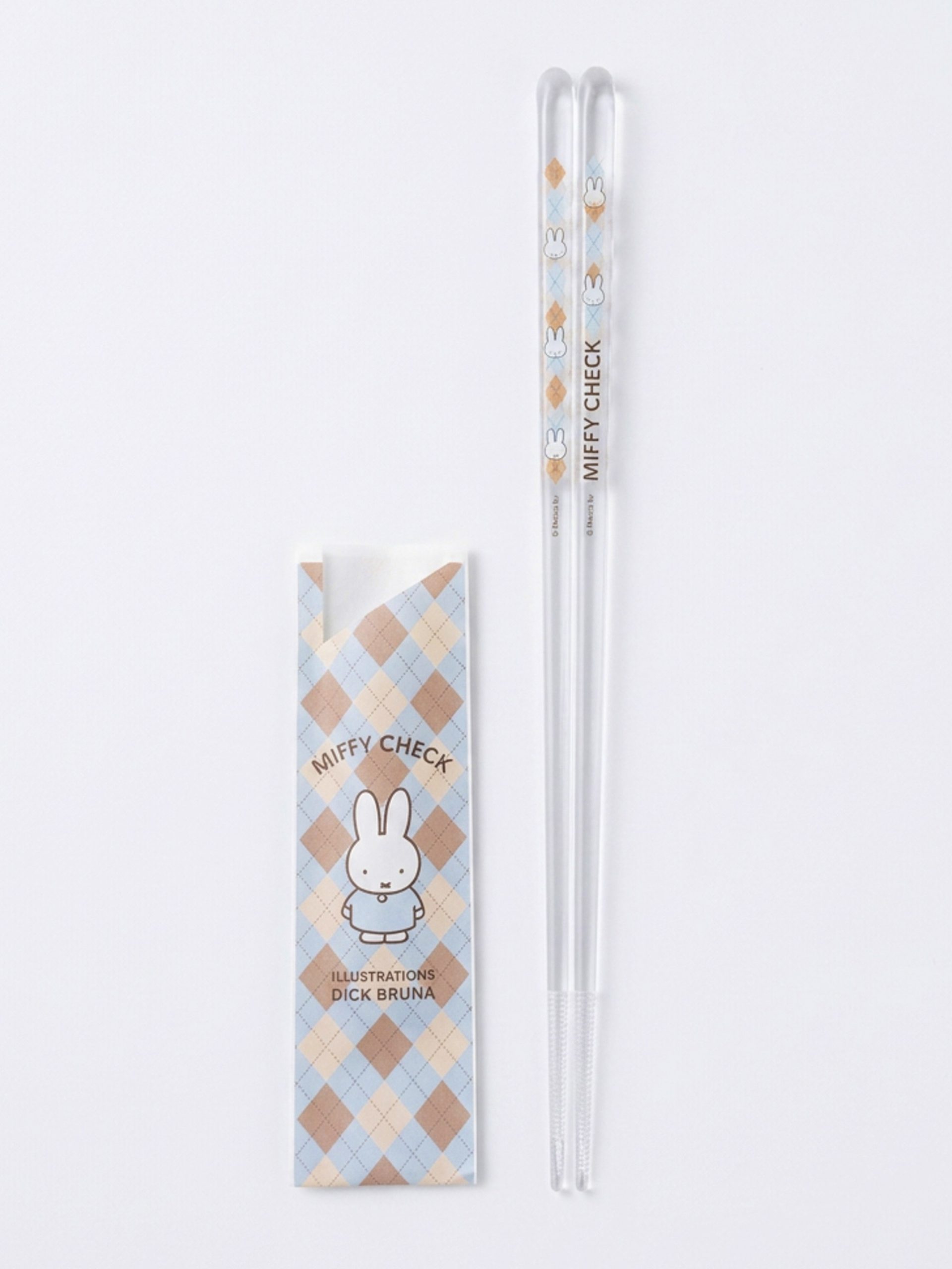MIFFY CHECK ミッフィー　クリア箸　金正陶器