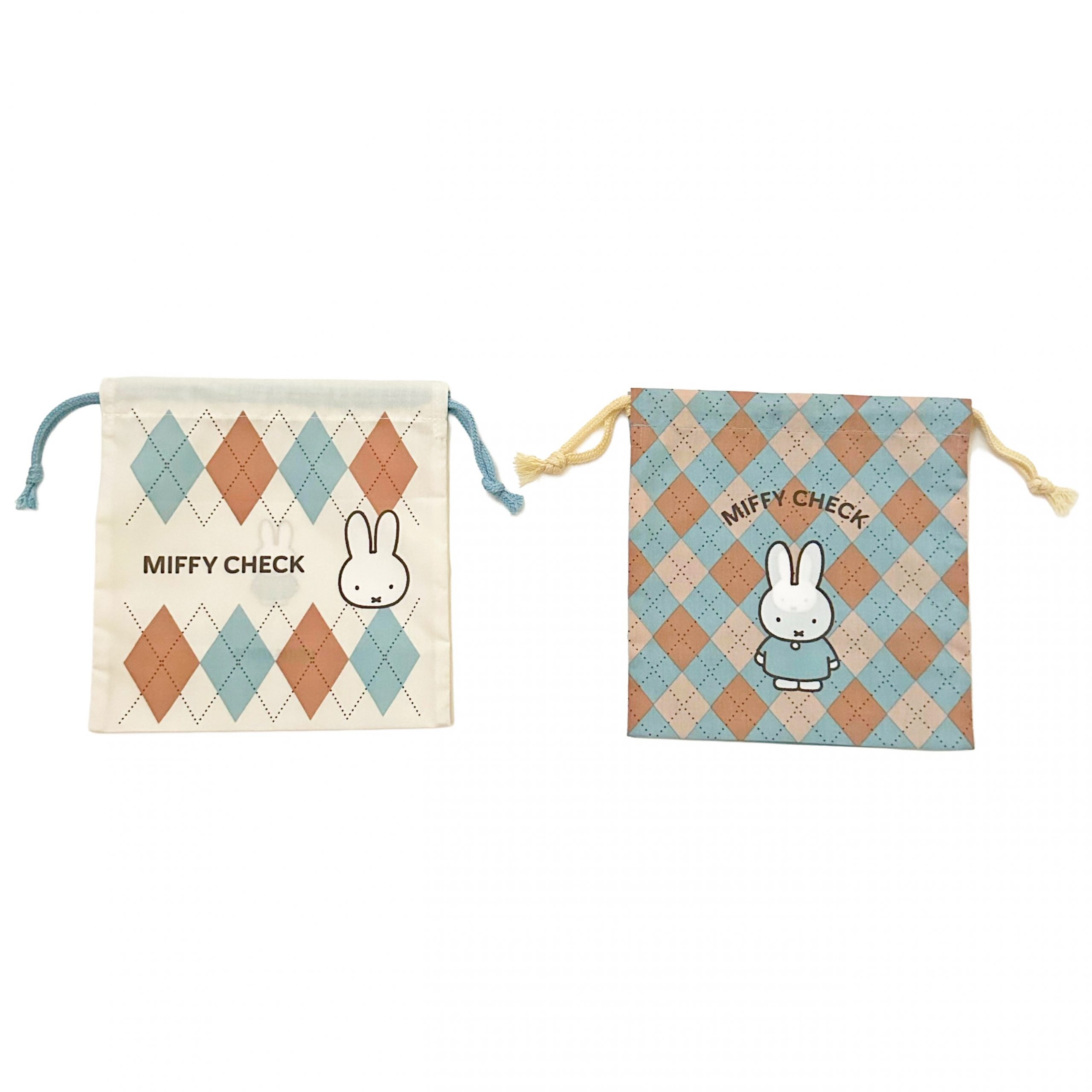 MIFFY CHECK ミッフィー　クツワ　巾着